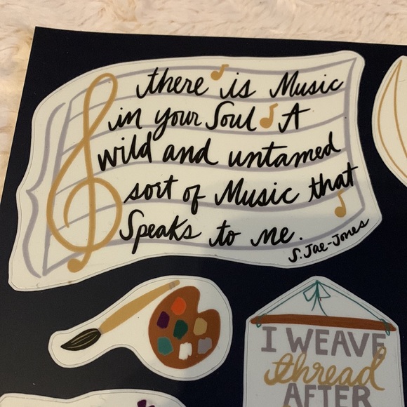 2 bookish sticker sheets & Habit tracker notepad -Owlcrate items - Picture 3 of 14